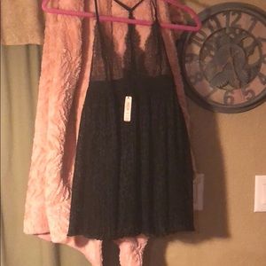 Black lace lingerie. Victoria secret